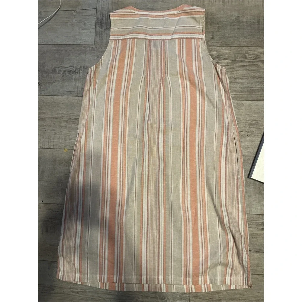 Aventura Women's Med Hemp Tencel Sleeveless Dress. Pockets - Picture 5 of 6